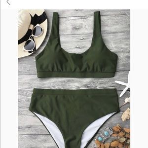 Green high waisted Zaful bikini